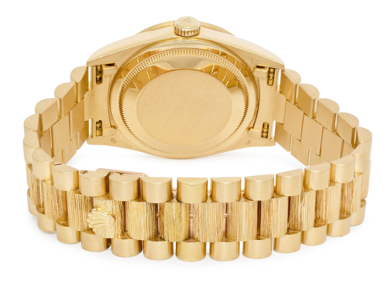 Rolex Day-Date President 18k Yellow Gold Bark Diamond 36mm Watch W 18308
