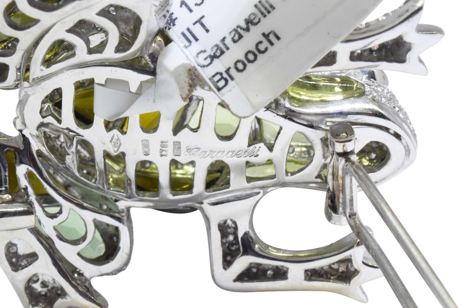Garavelli Ladies 18K Gold,Diamond & Peridot Frog Brooch