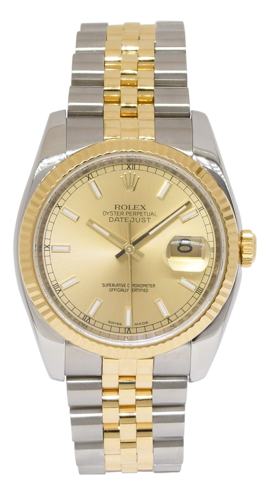 Rolex Datejust 18k Yellow Gold/Steel Champagne Dial Mens 36mm Watch M 116233 Rolex Datejust 18k Yellow Gold/Steel Champagne Dial Mens 36mm Watch M 116233
