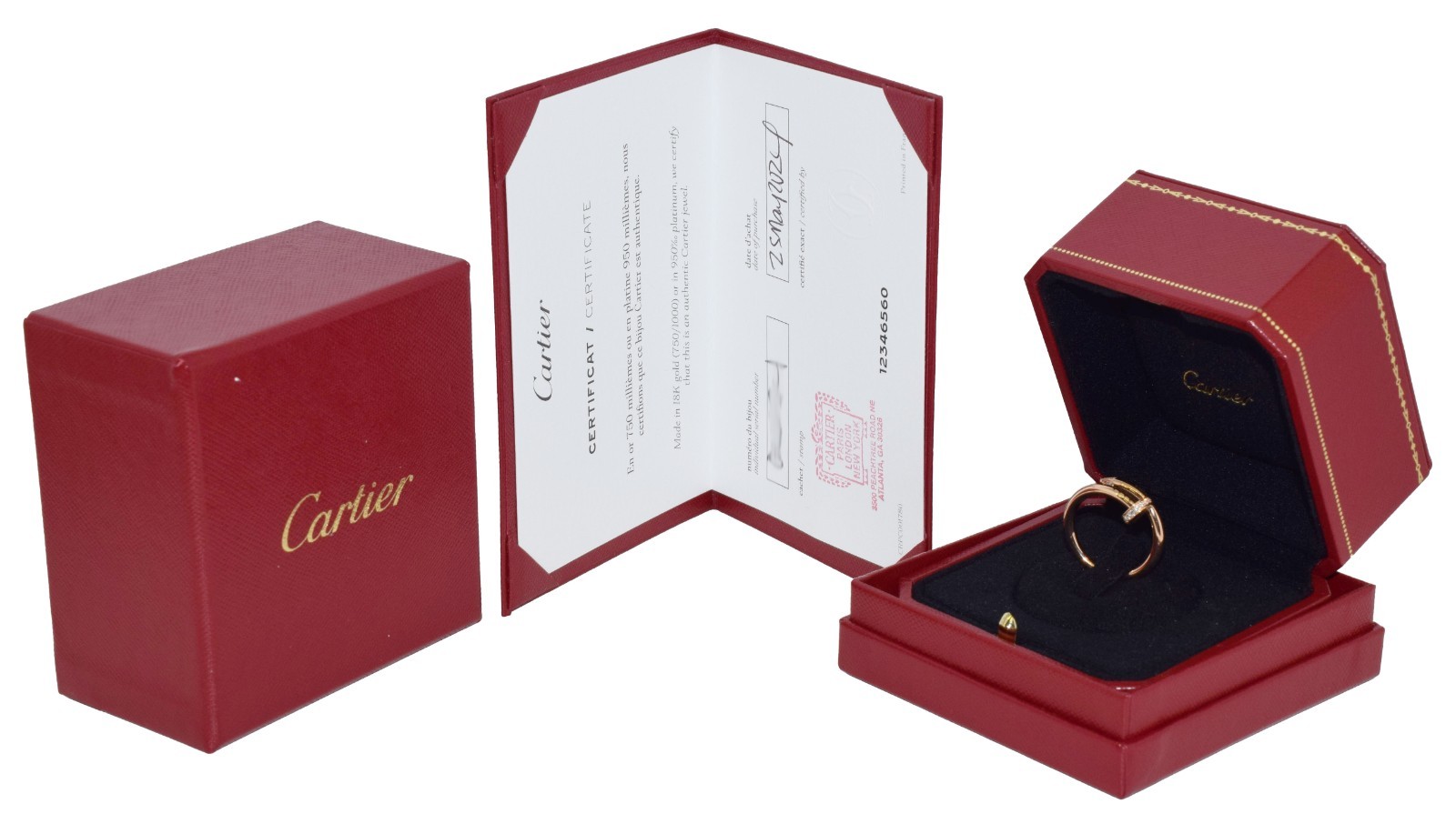 Cartier Juste Un Clou Ring 18k Rose Gold Diamond Nail Size 57 B/P '24 B4094857 Cartier Juste Un Clou Ring 18k Rose Gold Diamond Nail Size 57 B/P '24 B4094857