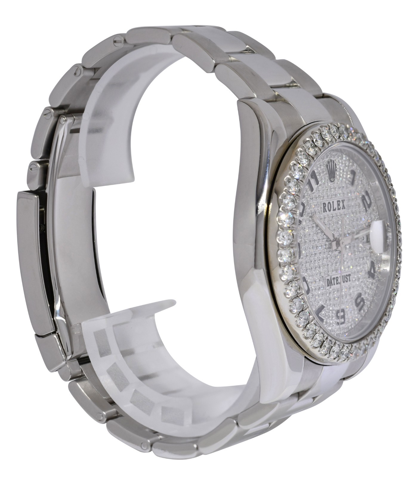 Rolex Datejust II Steel Pave Diamond Dial/Bezel Arabic 41mm Oyster Watch 116300