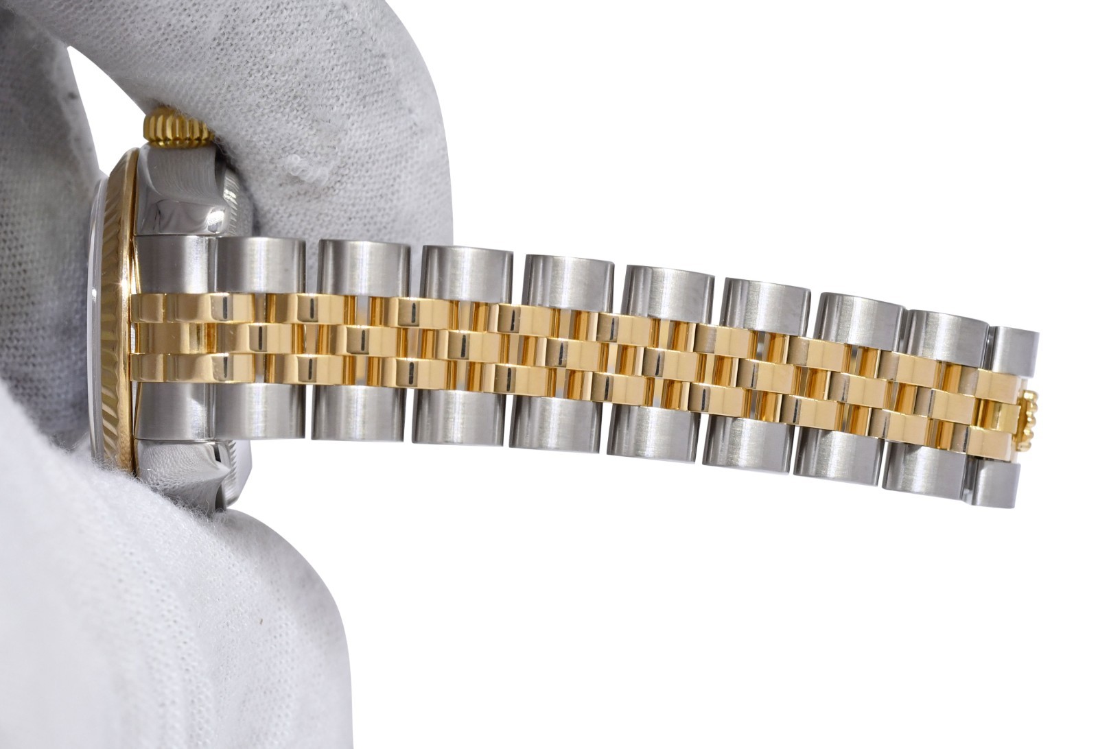 Rolex Datejust 18k Yellow Gold/Steel Blue Concentric Dial 26mm Watch D 179173