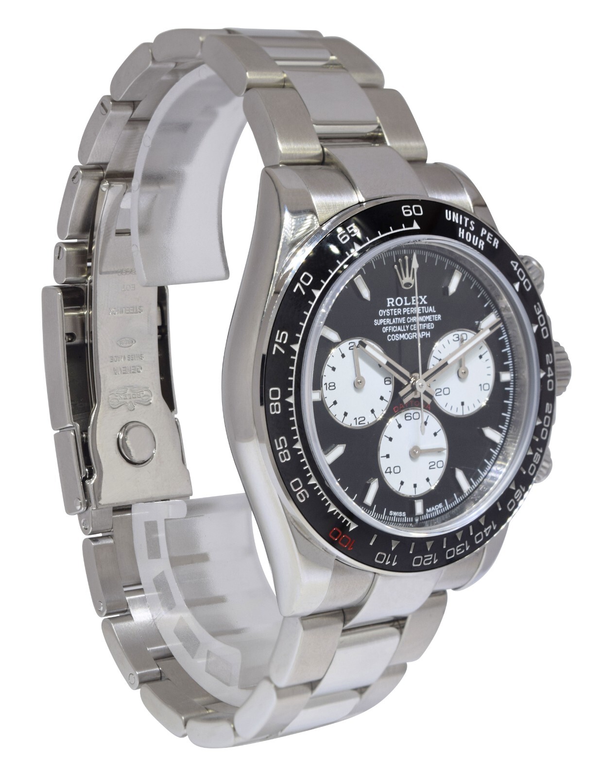 Rolex Daytona Steel Black/White Dial Anniversary Custom Mens 40mm Watch Z 116520