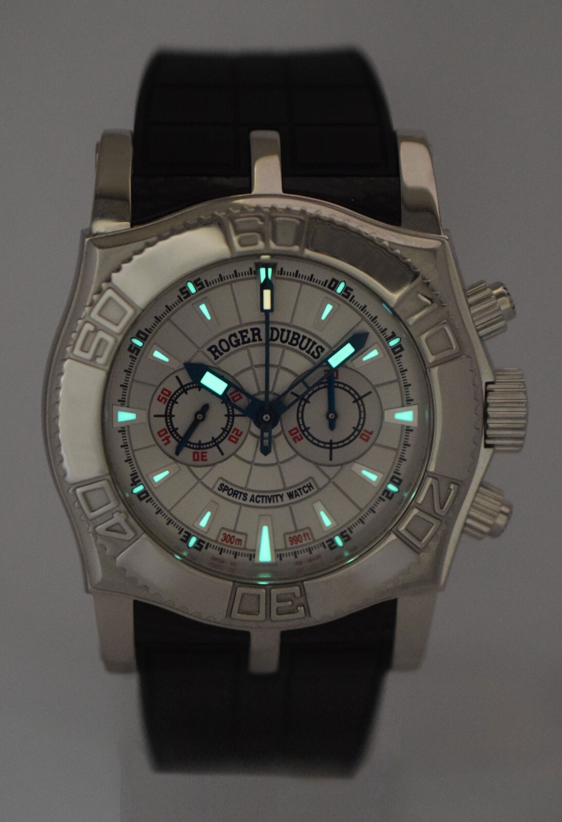 Roger Dubuis Easy Diver Chronograph Mens 46mm Automatic Watch +Box SE46 56 9/0