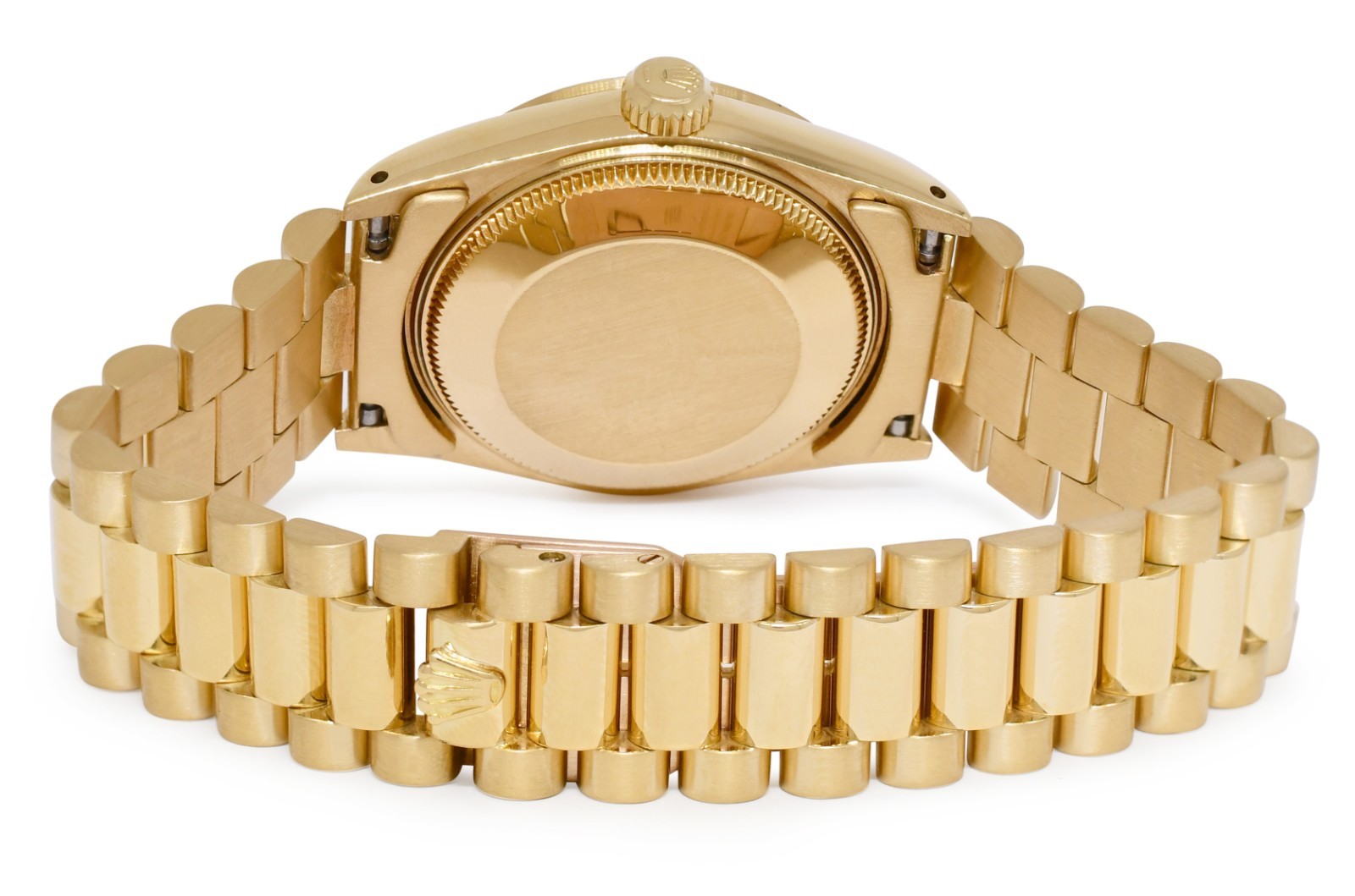 Rolex Datejust President 18k Yellow Gold Silver Tapestry 31mm Watch '84 68278
