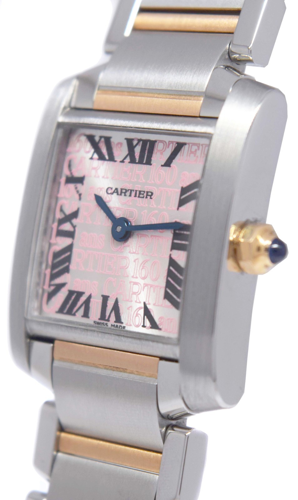 Cartier Tank Francaise Small Rose Gold/Steel 160th Anniversary Ladies Watch 2384