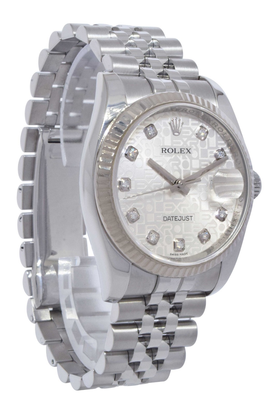 Rolex Datejust Steel & 18k Gold Bezel Jubilee Diamond Dial 36mm Watch Z 116234 Rolex Datejust Steel & 18k Gold Bezel Jubilee Diamond Dial 36mm Watch Z 116234