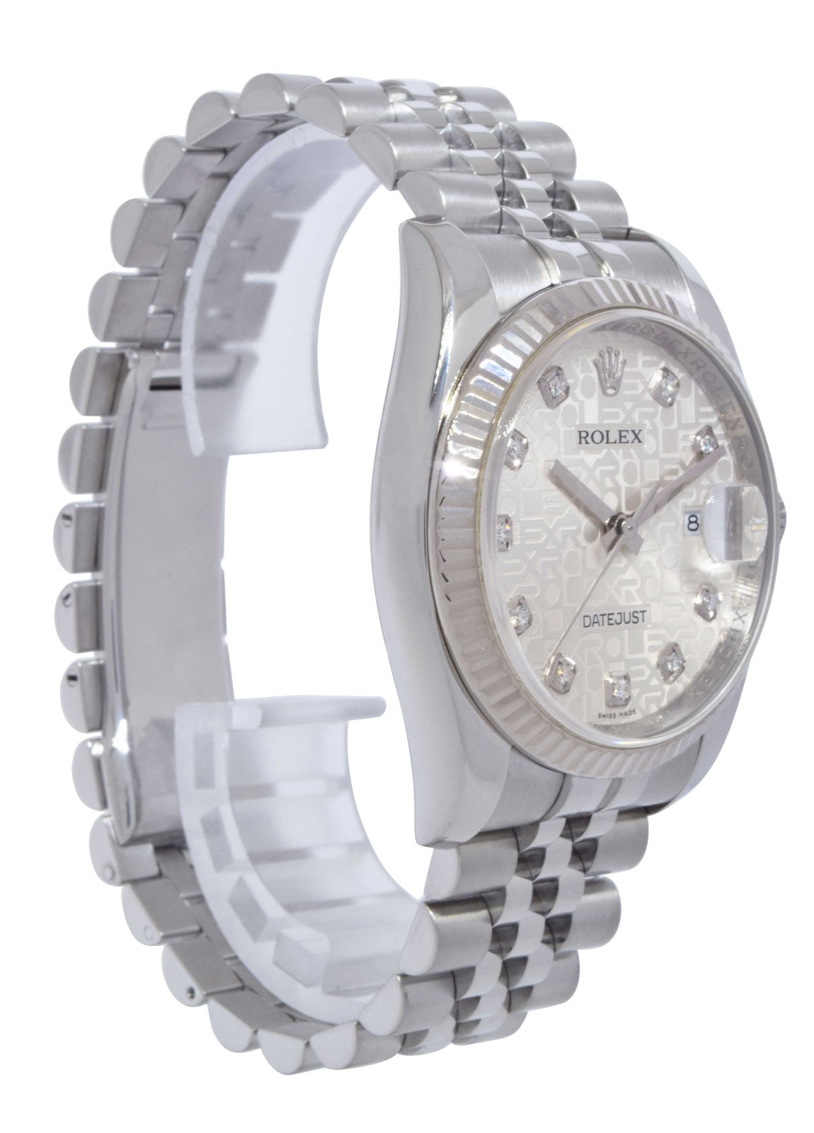 Rolex Datejust Steel & 18k Gold Bezel Jubilee Diamond Dial 36mm Watch Z 116234 Rolex Datejust Steel & 18k Gold Bezel Jubilee Diamond Dial 36mm Watch Z 116234