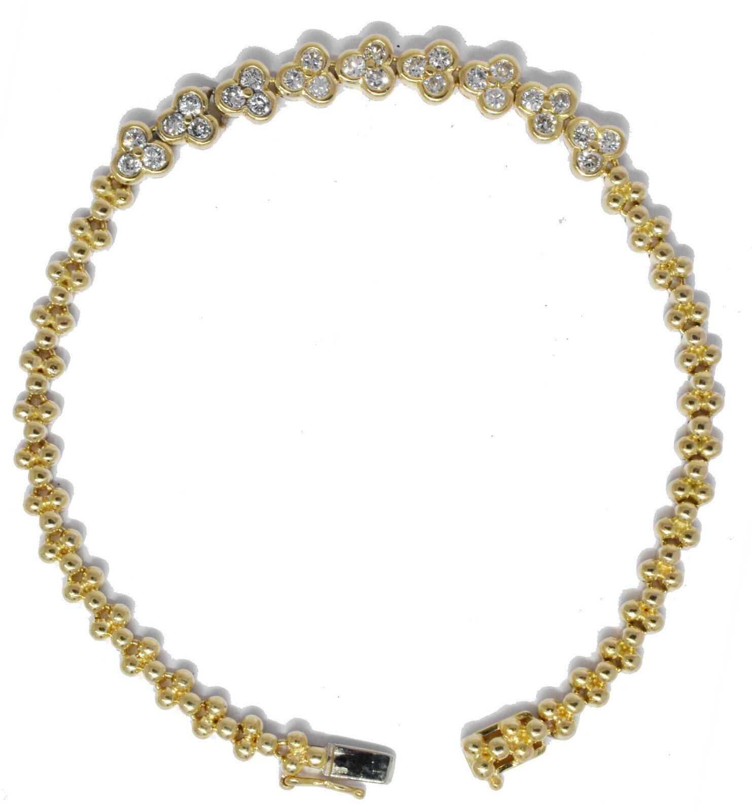 Ladies 18k Yellow Gold & 1.00 Carat Diamond Bracelet