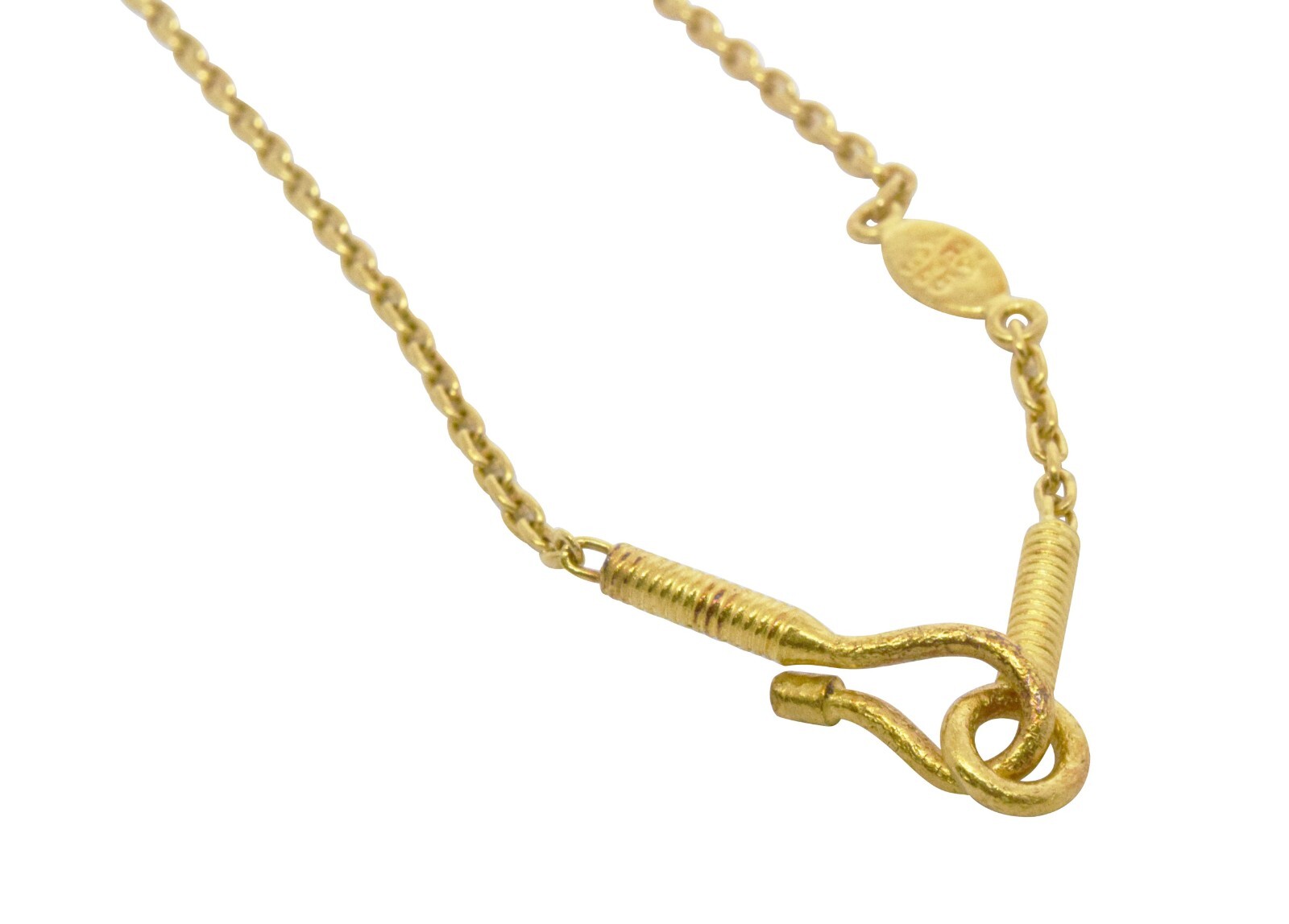 Ladies Pendant 8 Floating Diamonds 18k Gold 16" Chain