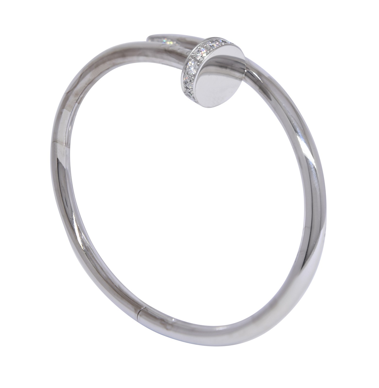 Cartier Juste Un Clou Bracelet 15cm 18k White Gold & Diamond Nail B6048715 Cartier Juste Un Clou Bracelet 15cm 18k White Gold & Diamond Nail B6048715