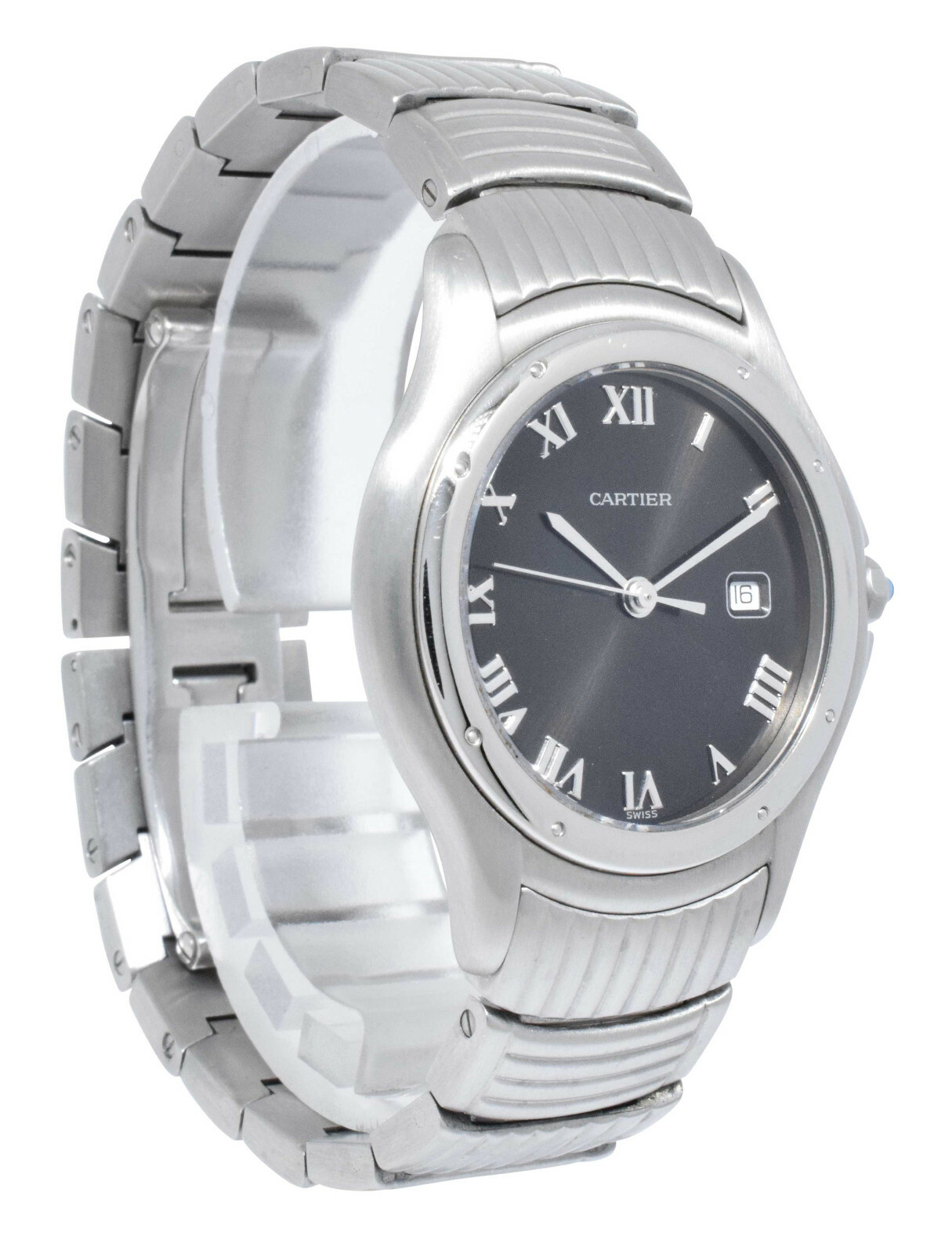 Cartier Panthere Cougar Steel Black Dial Ladies 33mm Quartz Watch 120000 R Cartier Panthere Cougar Steel Black Dial Ladies 33mm Quartz Watch 120000 R
