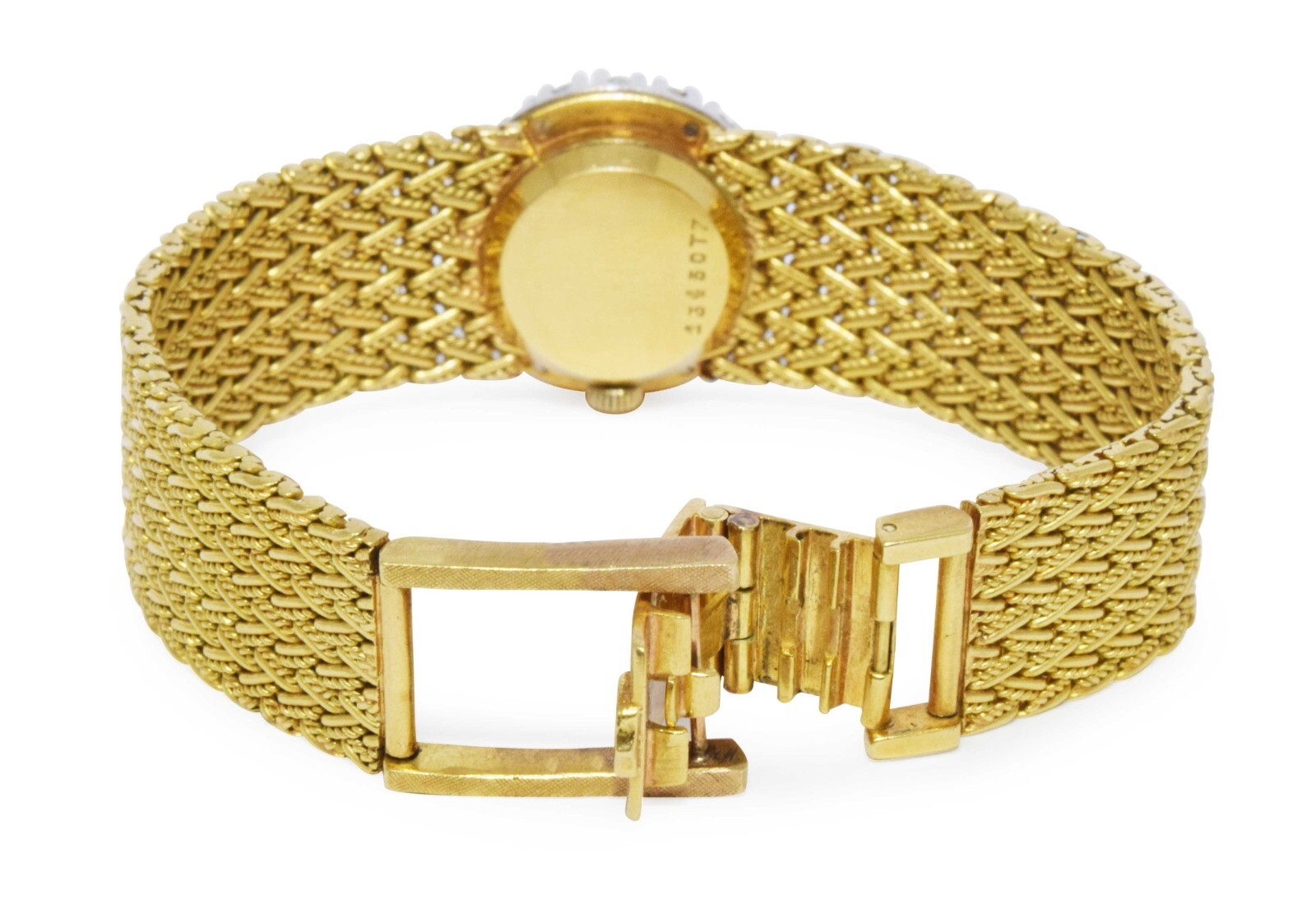 Universal Geneve Vintage 18k Yellow Gold Diamond Ladies 20mm Manual Dress Watch