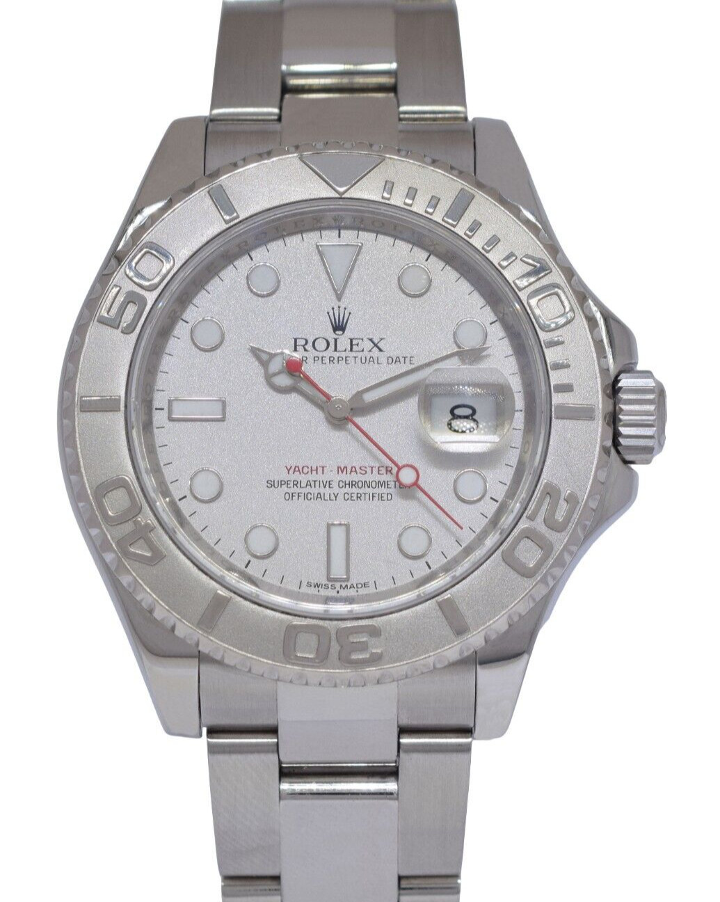 Rolex Yacht-Master 40 Stainless Steel & Platinum Mens Automatic Watch +12 16622