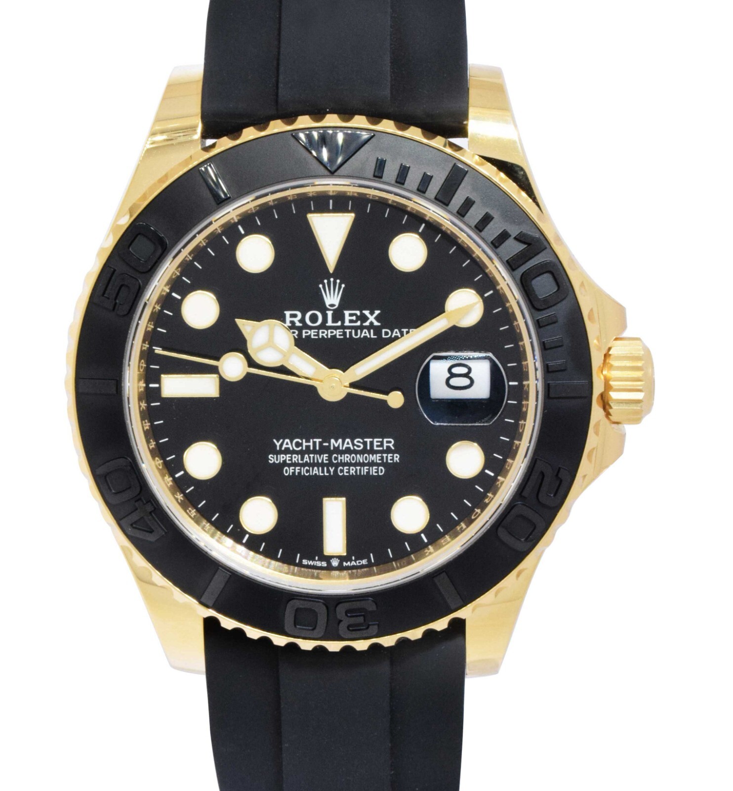 Rolex Yacht-Master 42 18k Yellow Gold Mens Oysterflex Watch B/P '22 226658