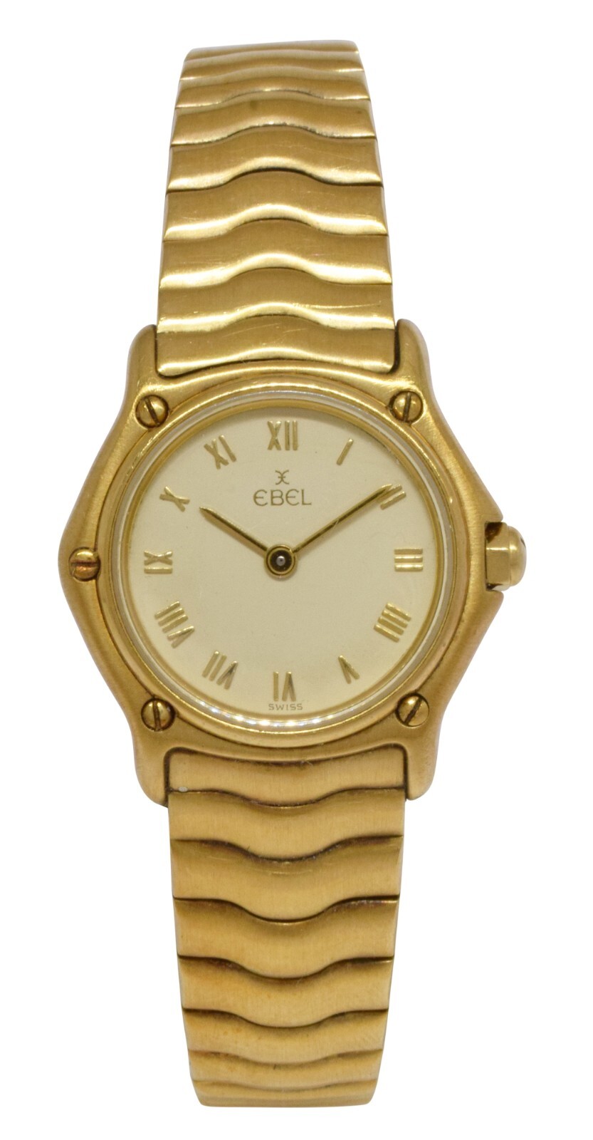 Ebel Classic Wave 18k Yellow Gold Sportwave Ladies Quartz 24mm Watch B/B 866901