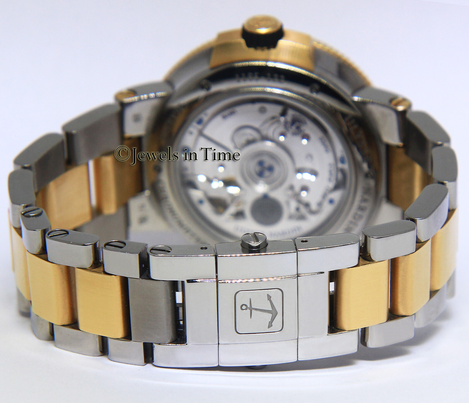 Ulysse Nardin Marine Chronometer 18k Rose Gold/Steel Mens 45mm Watch 1185-122