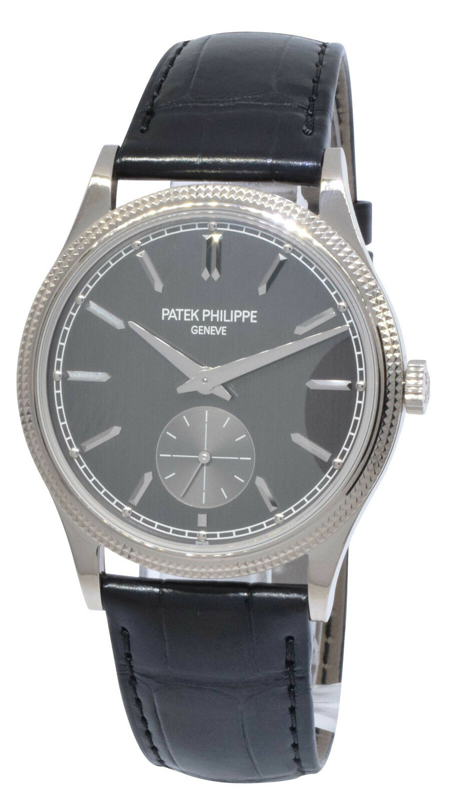 NEW Patek Philippe 6119 Calatrava 18k WG Gray Brushed Dial 39 Manual Watch 6119G
