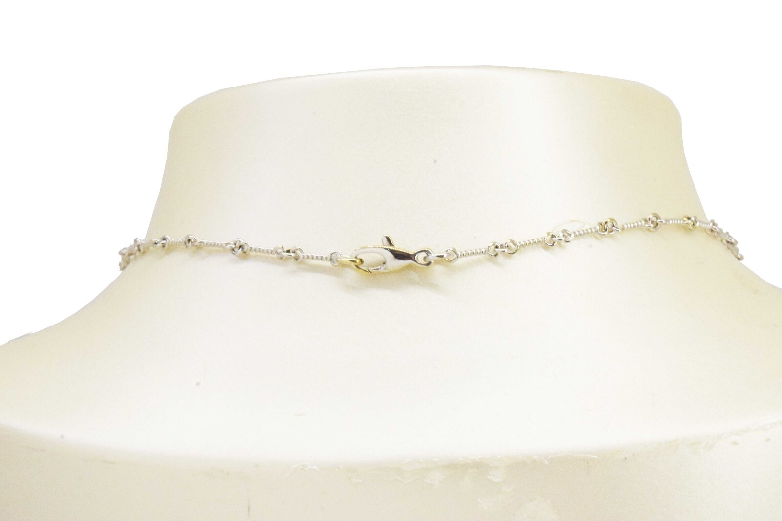 Wishbone Pendant & Chain 18k White Gold & Diamonds Ladies Necklace
