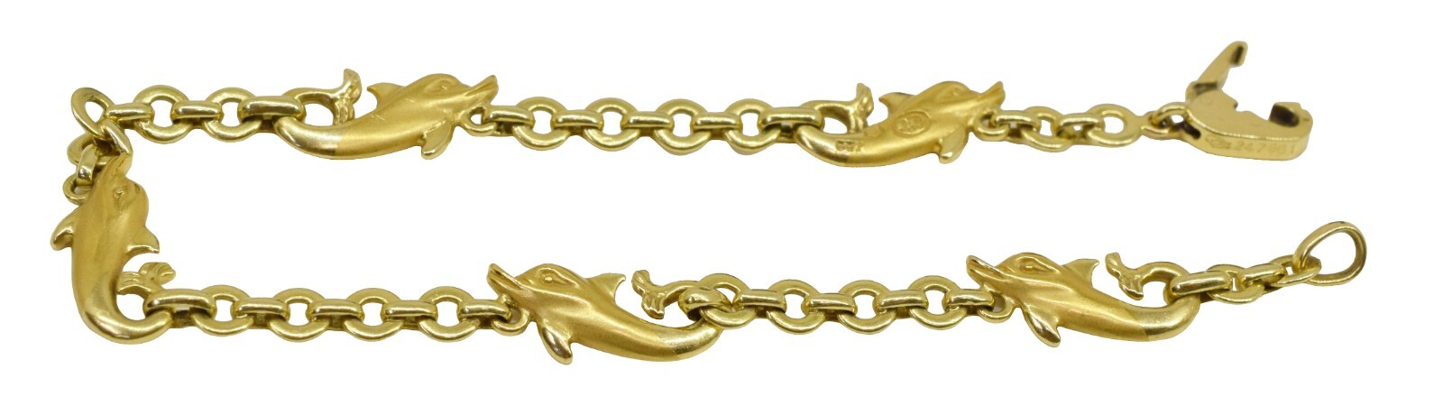 Carrera y Carrera Dolphin 18k Yellow Gold Bracelet 7.25"
