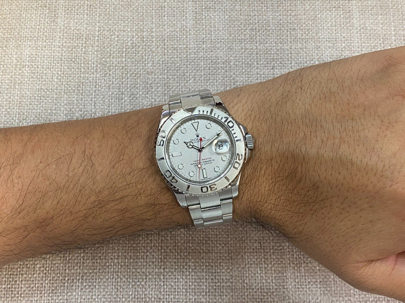 Rolex Yacht-Master 40 Stainless Steel & Platinum Mens Automatic Watch +12 16622