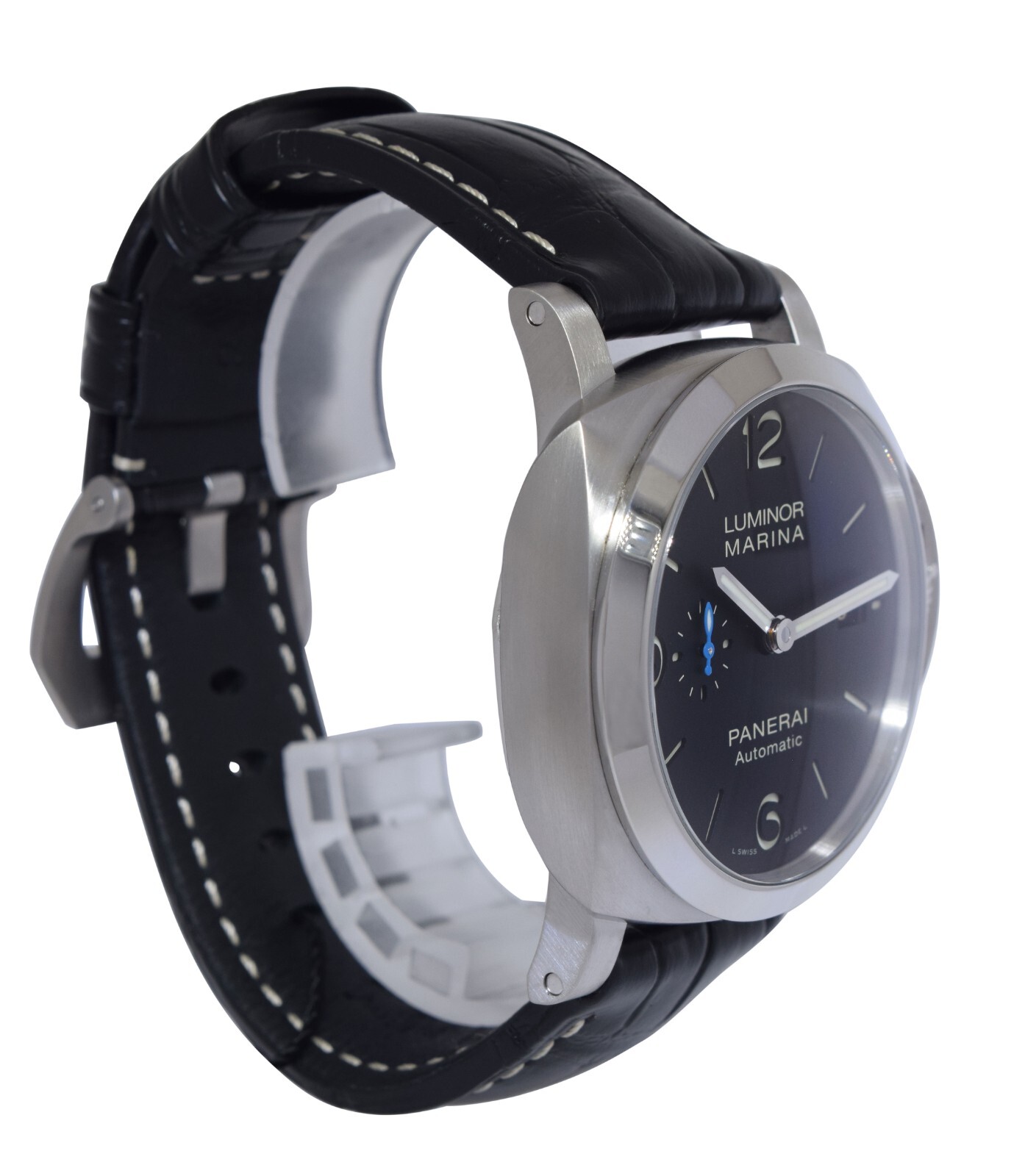 Panerai Luminor Marina PAM 1312 Steel Black Dial Mens 44mm Watch B/P PAM01312