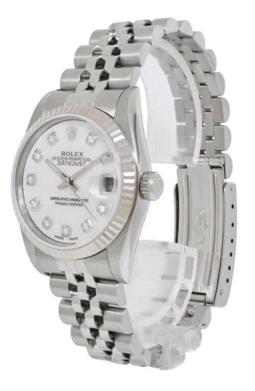 Rolex Datejust 31 Steel 18k White Gold Bezel MOP w/Dia Dial Ladies Watch A 78274 Rolex Datejust 31 Steel 18k White Gold Bezel MOP w/Dia Dial Ladies Watch A 78274