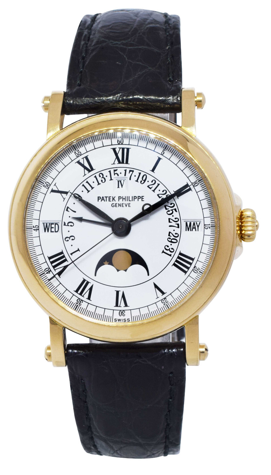 Patek Philippe Perpetual Calendar 5059 18k Yellow Gold Mens 36mm Watch 5059J