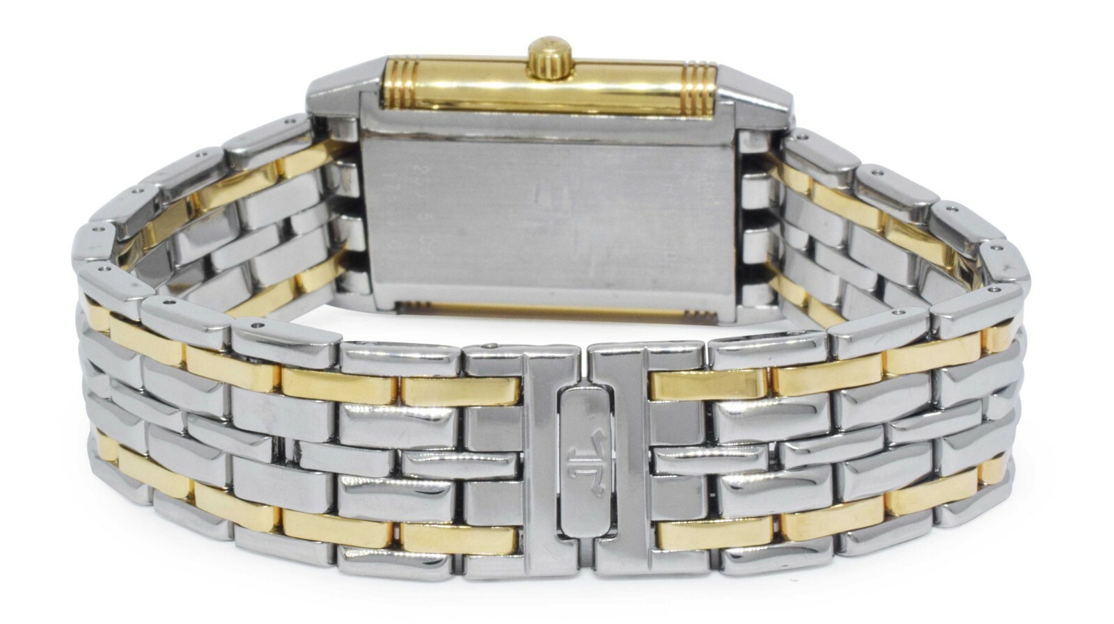 Jaeger LeCoultre Reverso 18k Yellow Gold/Steel Diamond Ladies Watch 260.5.08