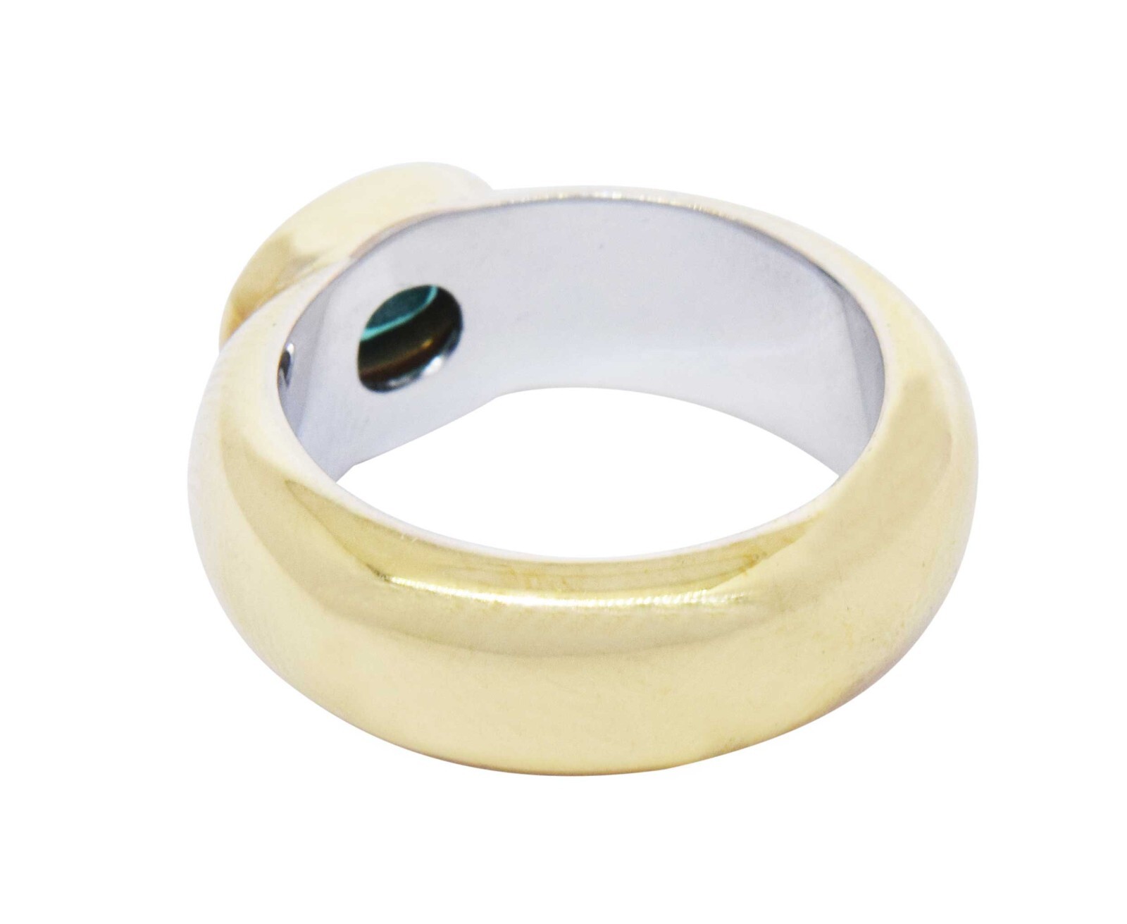 Ladies Ring 18k Two Tone Gold & Diamond