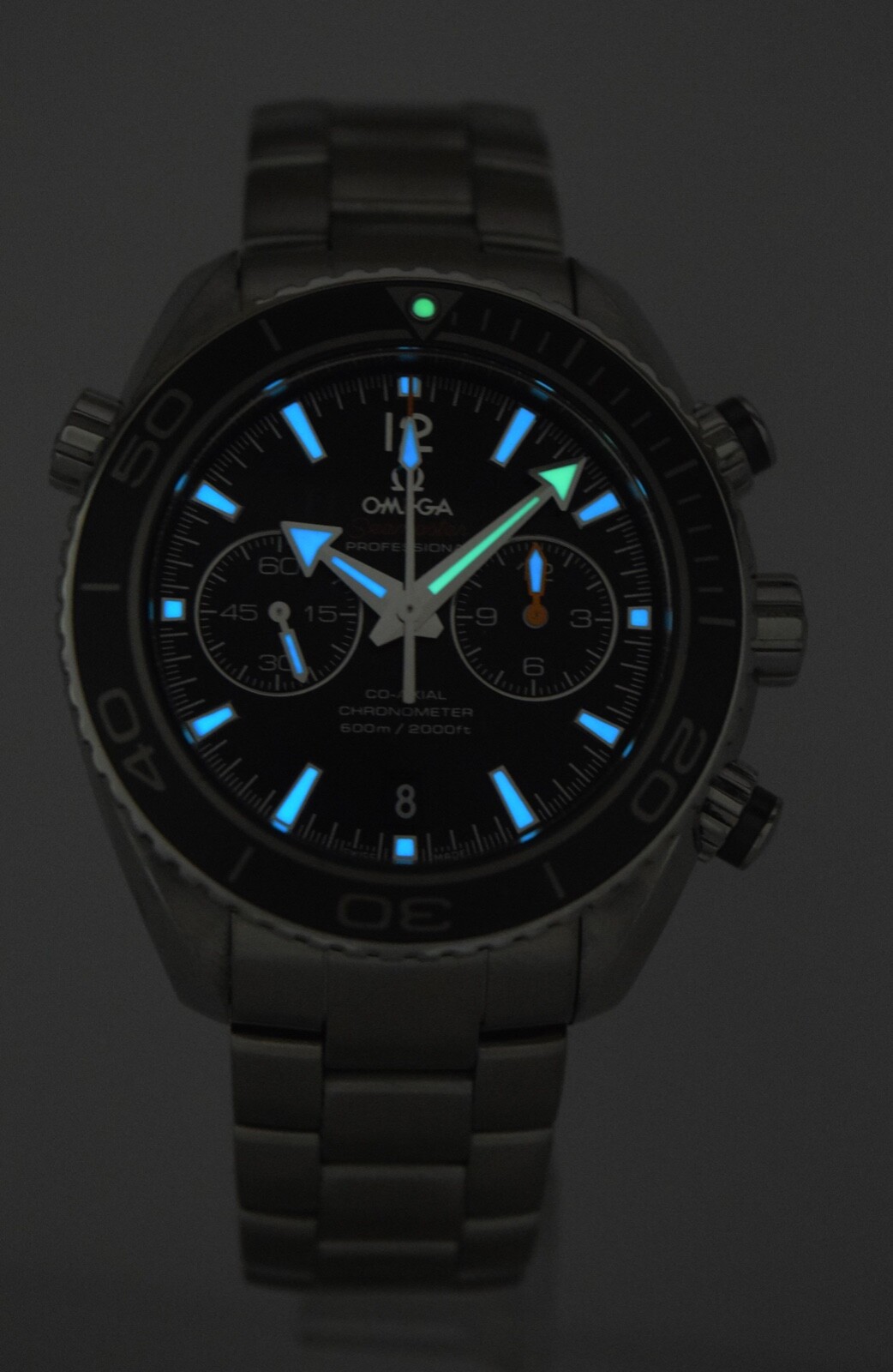 Omega Seamaster Planet Ocean Chronograph Steel Watch + Cards 232.30.46.51.01.001