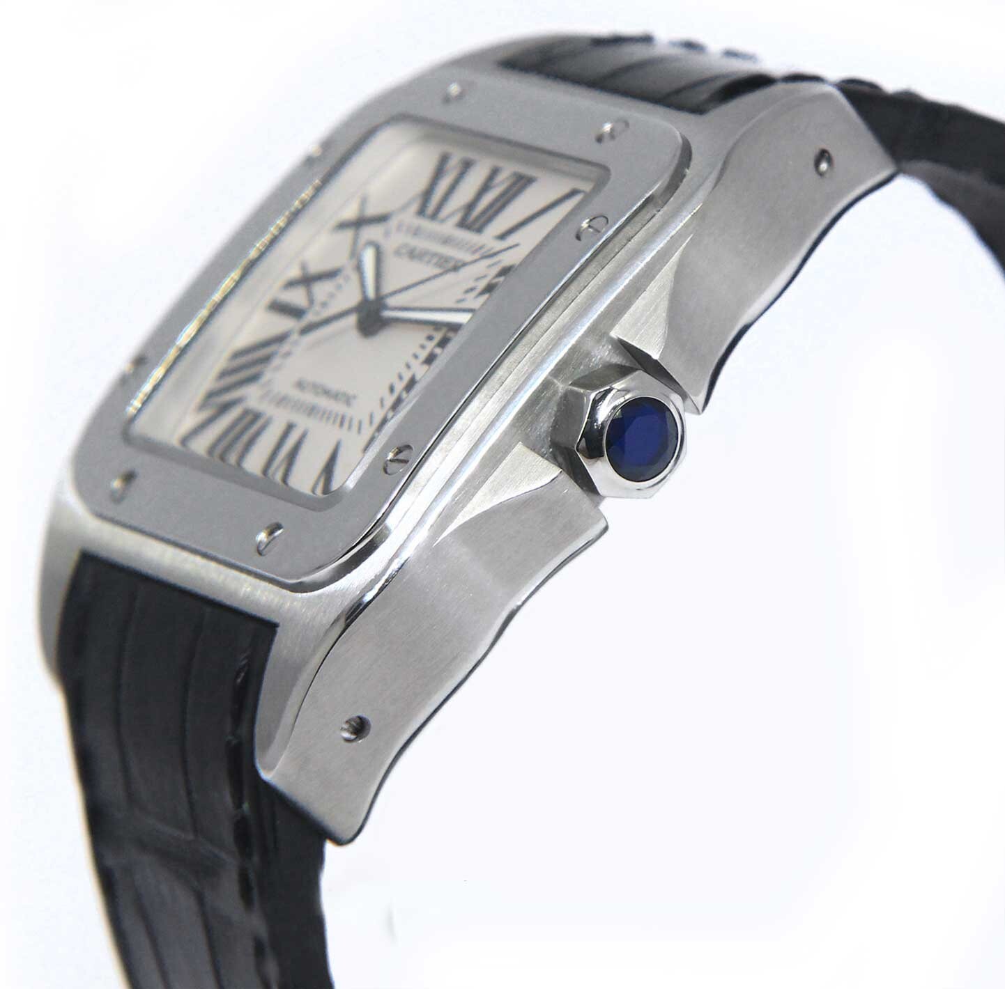 Cartier Santos 100XL Stainless Steel Silver Dial Men's Watch 2656