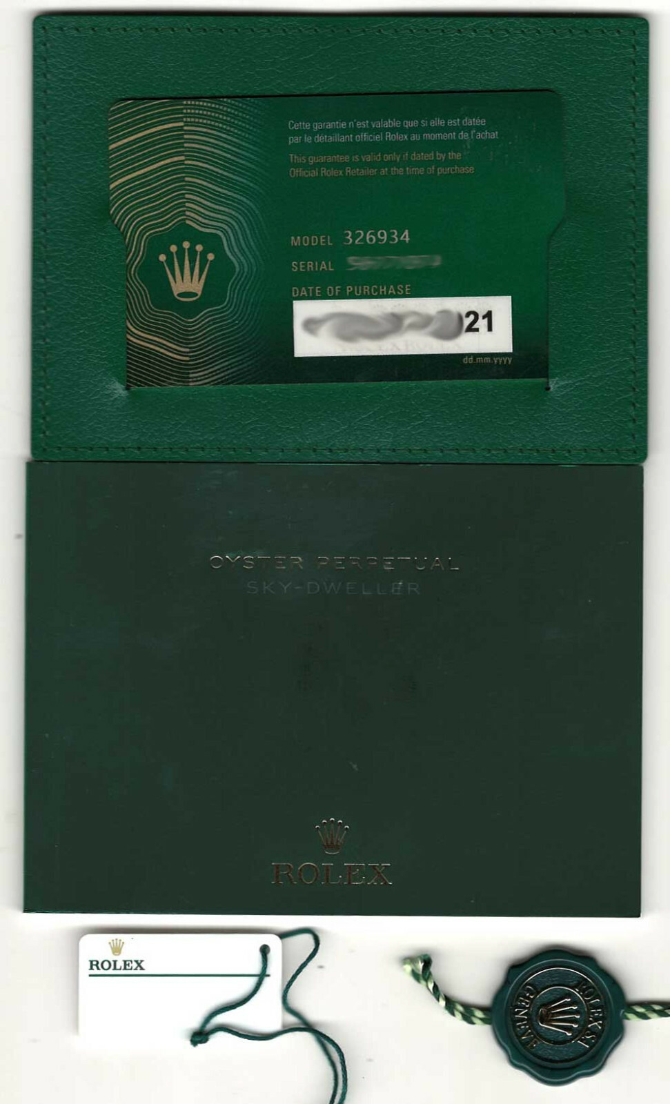 NOS Rolex Sky-Dweller Steel /18k WG 42mm White Dial Jubilee Watch B/P '21 326934