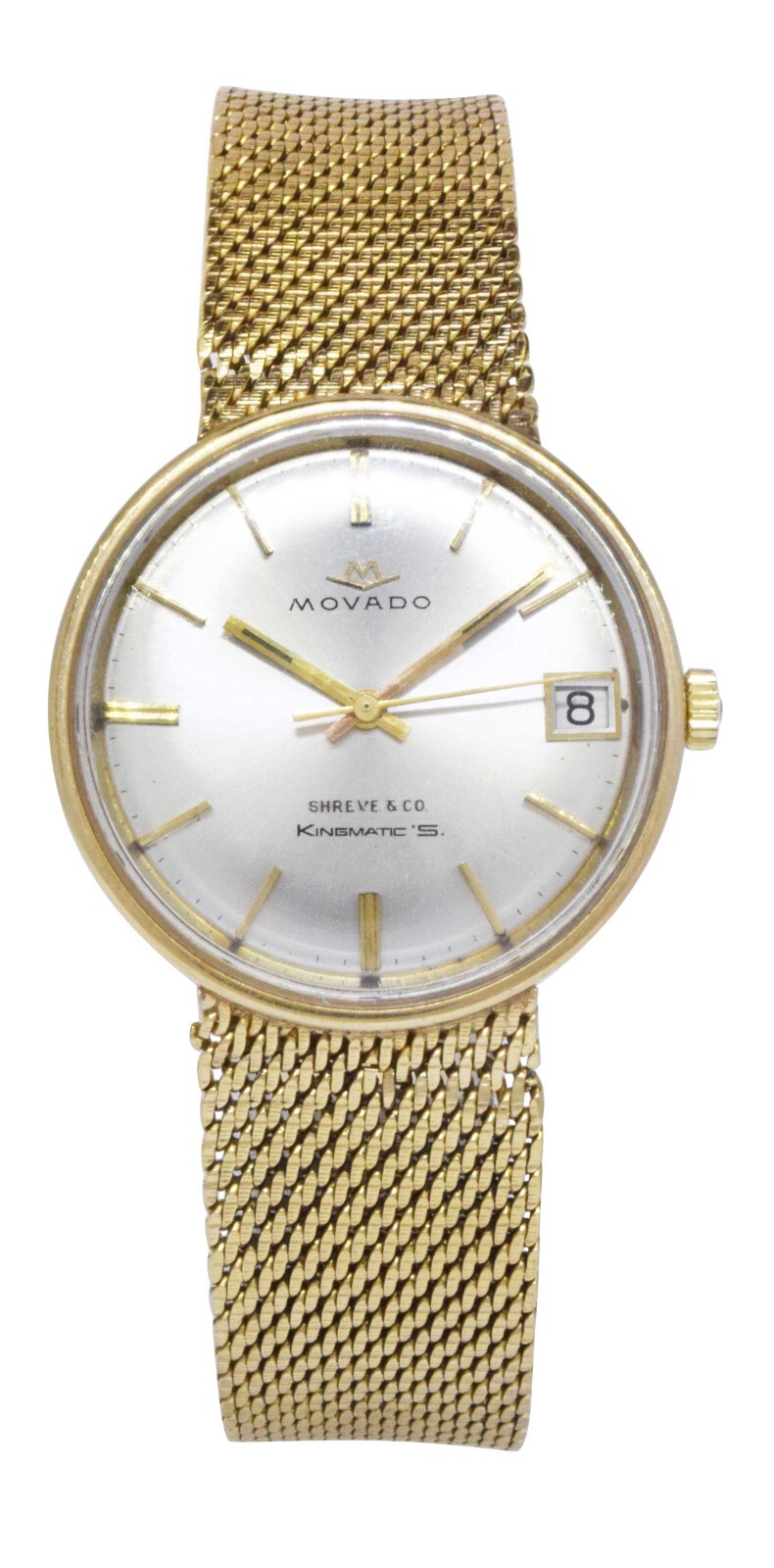 Movado Mens Vintage Kingmatic Sub-Sea 14k Yellow Gold Automatic Bracelet Watch