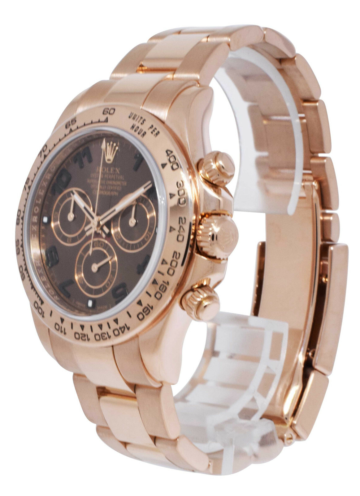 Rolex Daytona Chronograph 18k Rose Gold Chocolate Dial 40mm Watch B/P '13 116505