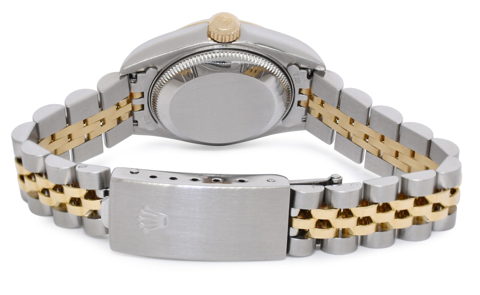 Rolex Datejust 18k Yellow Gold/Steel MOP Diamond Dial Ladies 26mm Watch F 79163