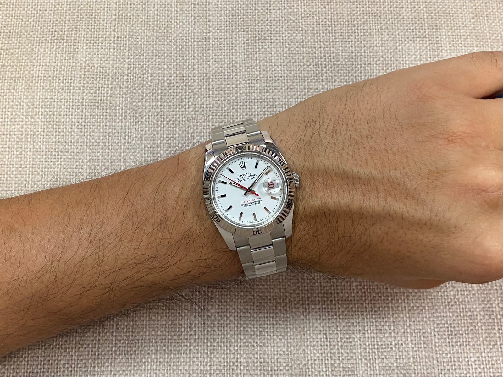 Rolex Datejust Turn-O-Graph Thunderbird Steel White/Red 36mm Watch Z 116264 Rolex Datejust Turn-O-Graph Thunderbird Steel White/Red 36mm Watch Z 116264