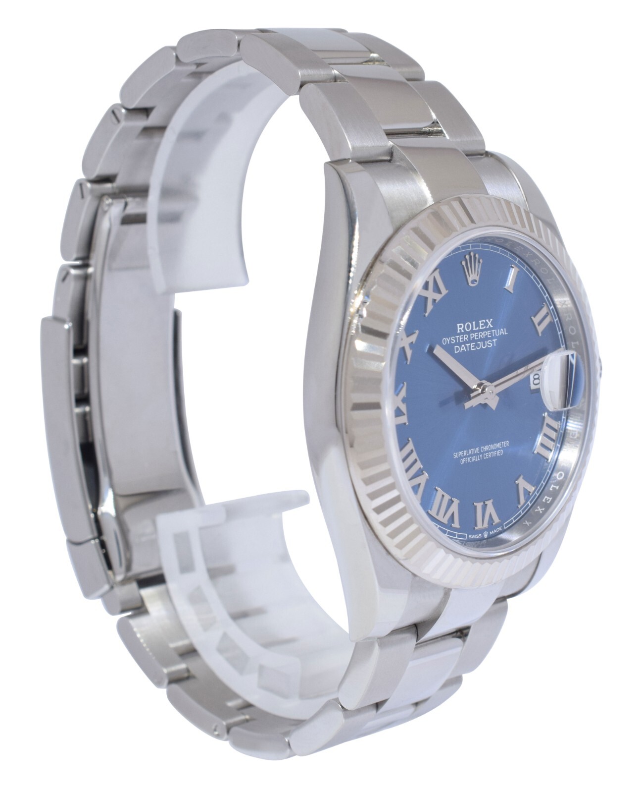 Rolex Datejust 41 Steel/18k Gold Bezel Blue Dial Oyster Watch +Card '25 126334