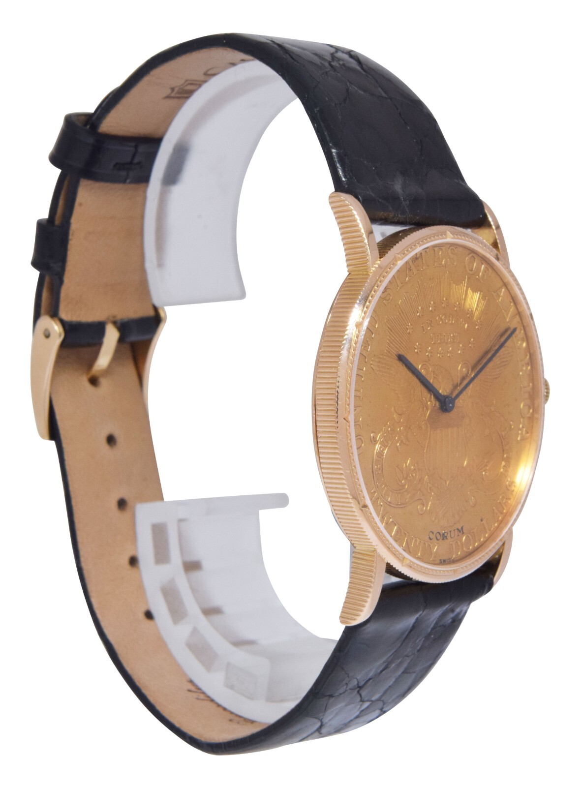 CORUM $20 US Coin Double Eagle 22k Yellow Gold Mens 34.5mm Manual Watch 1879