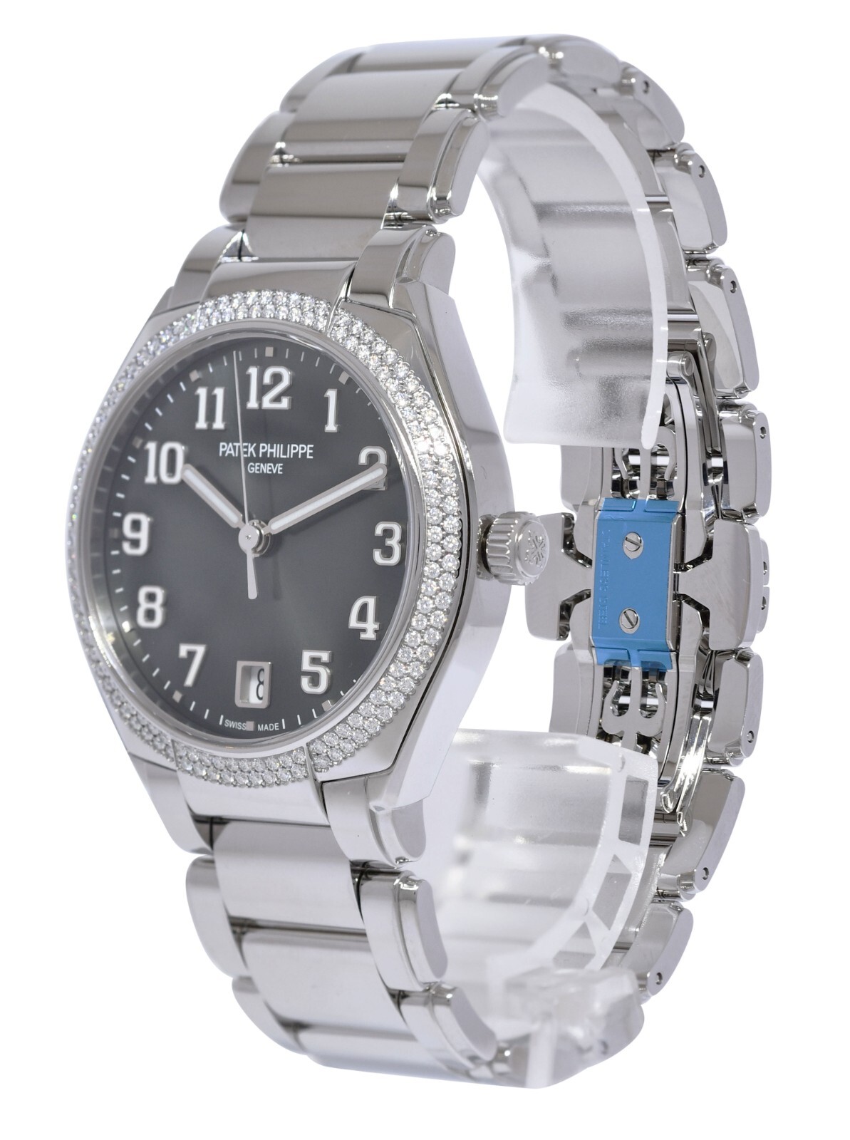 Patek Philippe Twenty~4 Steel & Diamond Olive Green Ladies Watch 7300/1200A-011