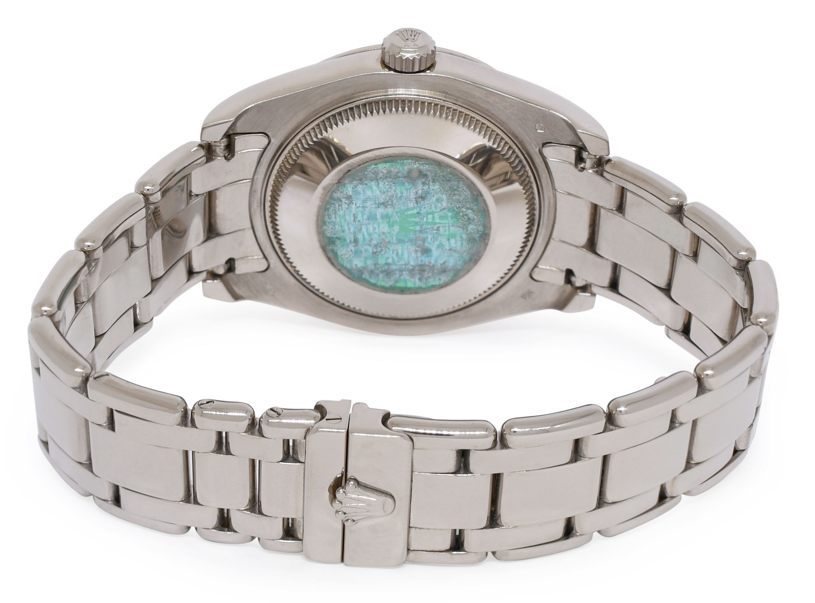 Rolex Datejust Pearlmaster 18k White Gold Diamond Dial Ladies 34mm Watch Y 81209