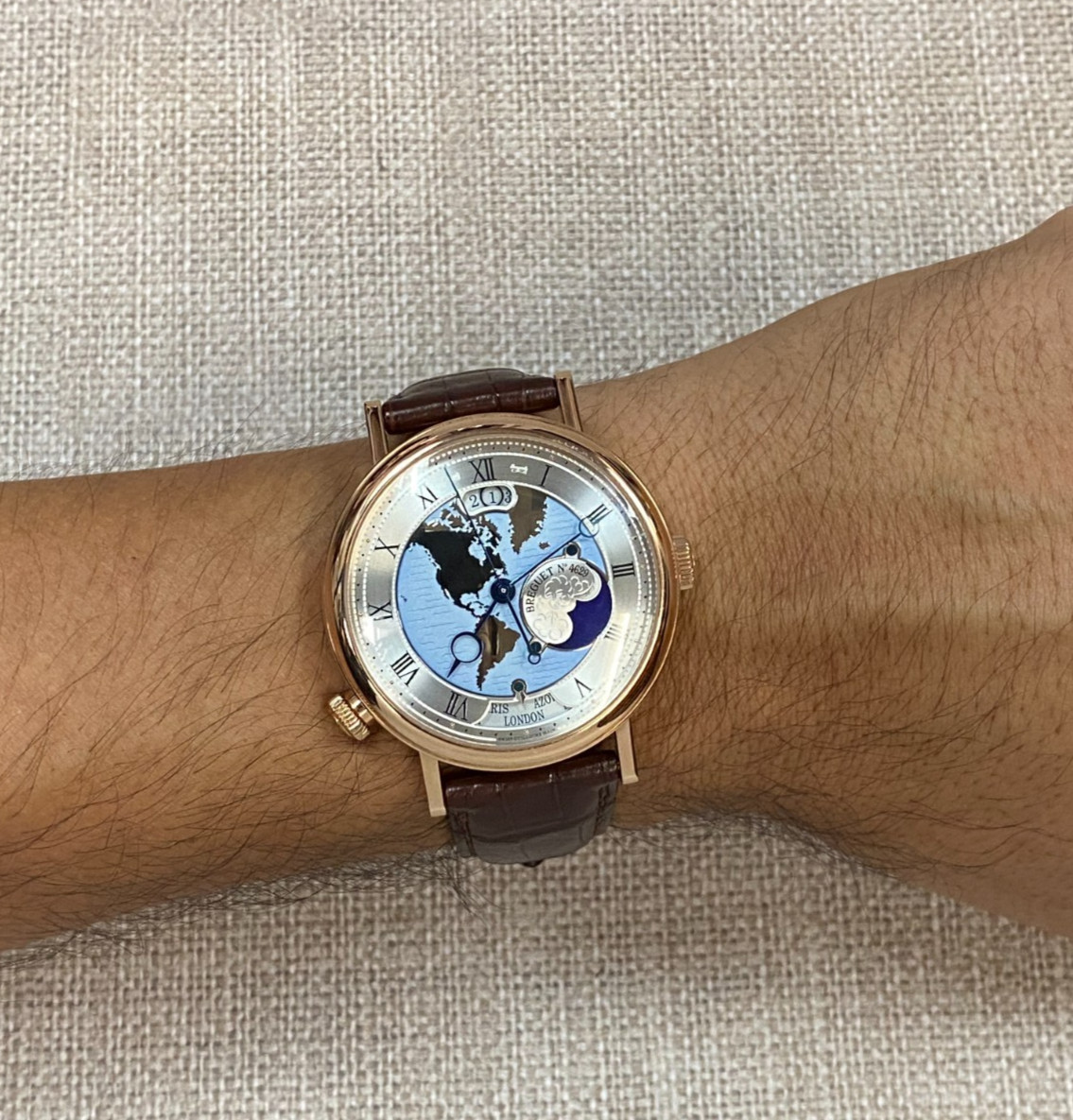 Breguet Classique Hora Mundi 18k Rose Gold World Time 43mm Watch B/P 5717 Breguet Classique Hora Mundi 18k Rose Gold World Time 43mm Watch B/P 5717