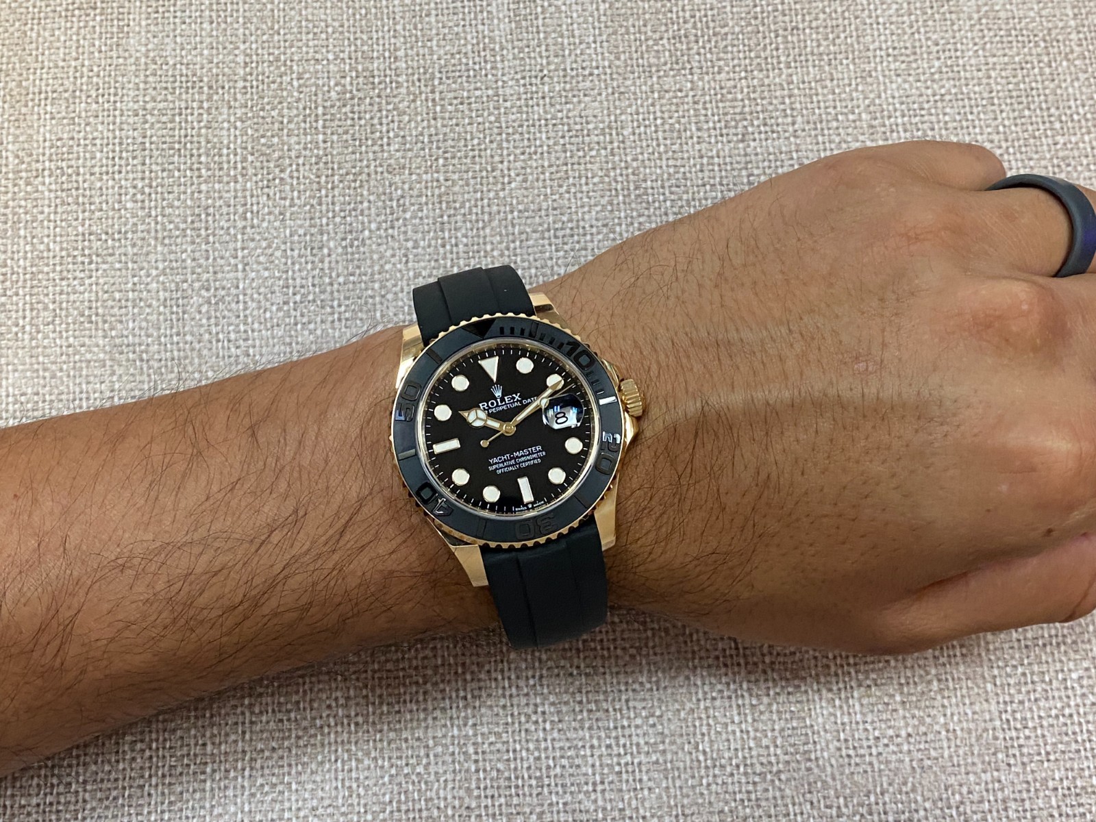 Rolex Yacht-Master 42 18k Yellow Gold Mens Oysterflex Watch B/P '22 226658