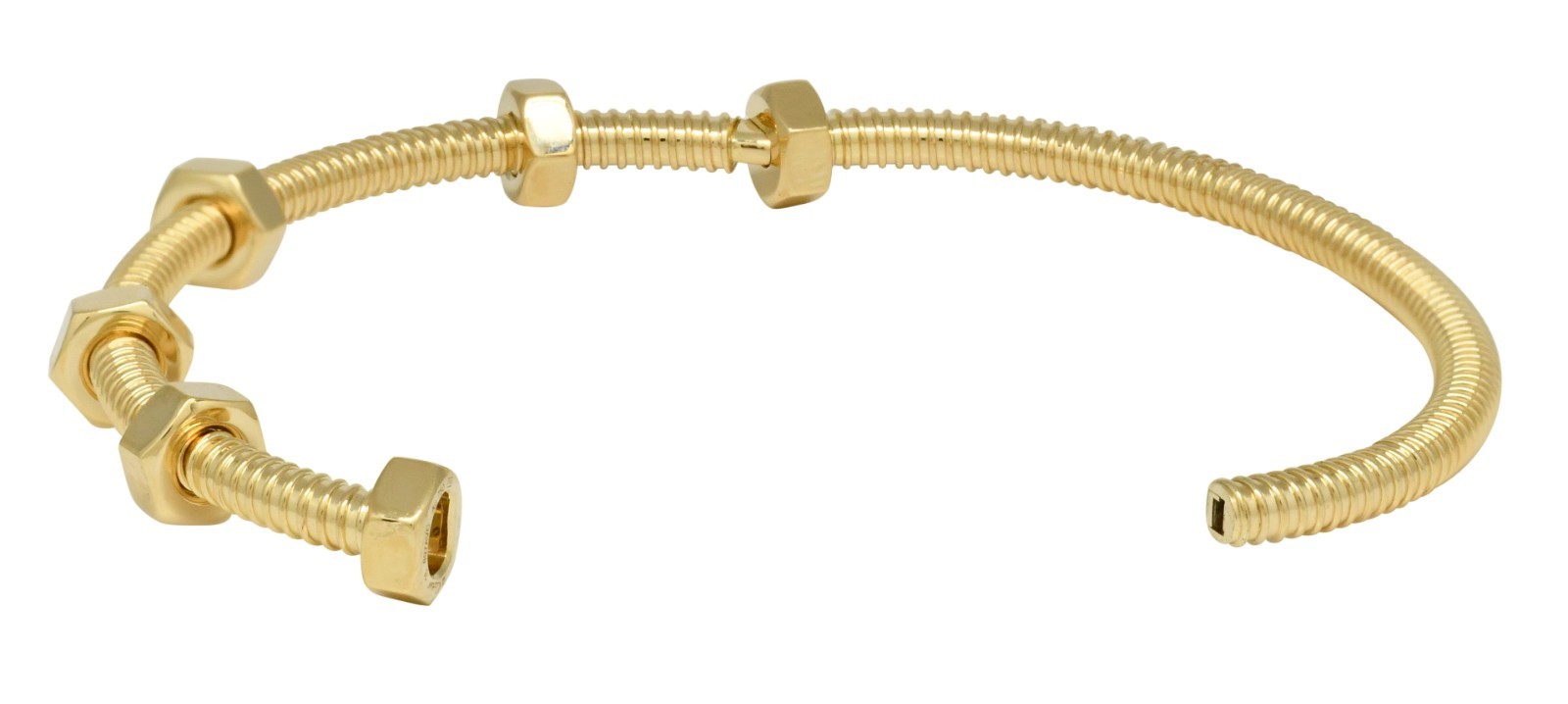 Cartier Ecrou Bracelet 16cm 18k Yellow Gold Screw Nut Bangle B6063816