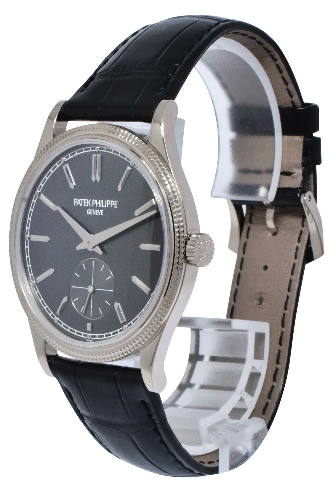 NEW Patek Philippe 6119 Calatrava 18k WG Gray Brushed Dial 39 Manual Watch 6119G