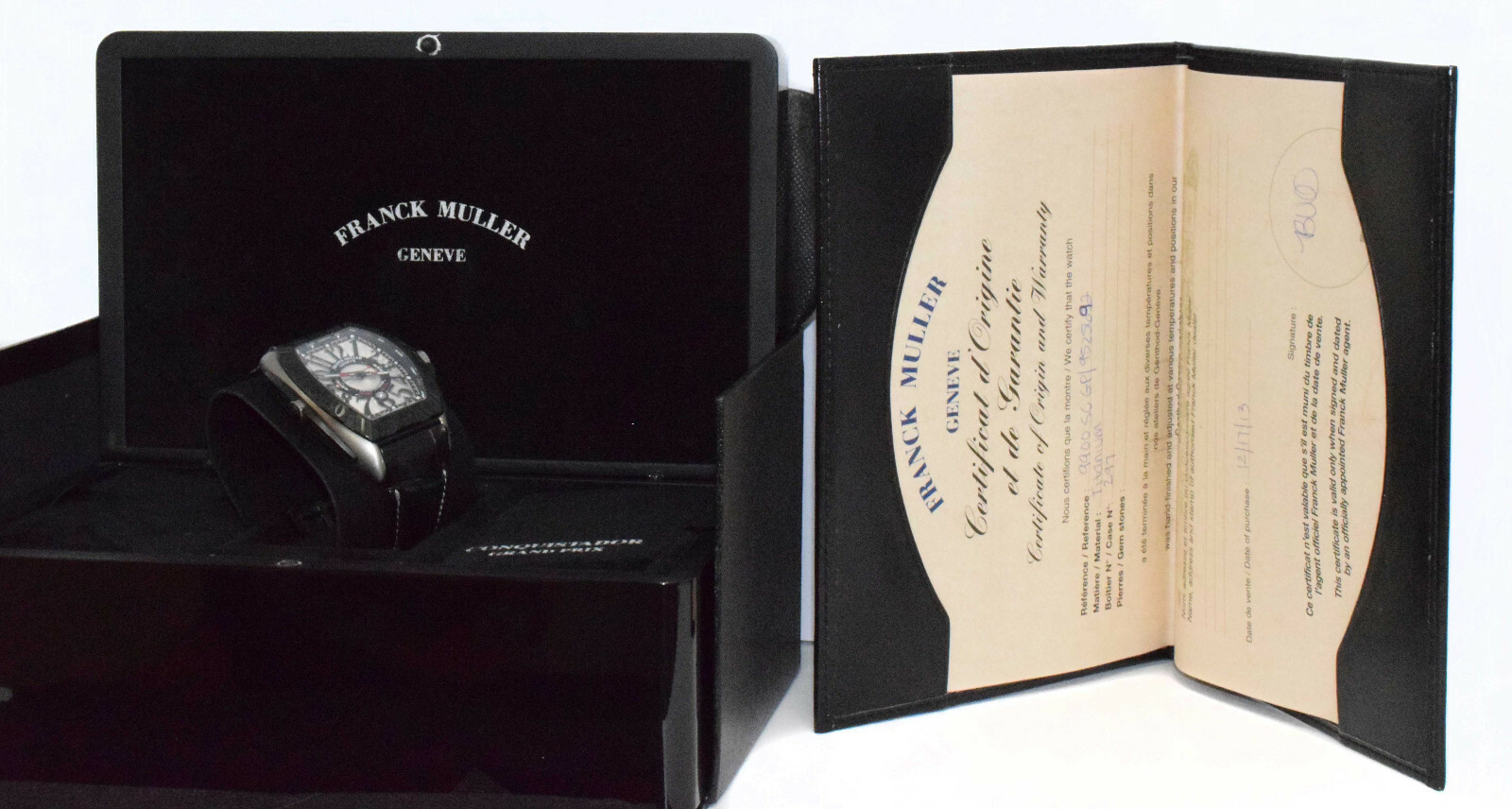 Franck Muller Conquistador Grand Prix Titanium SPORT Mens Watch B/P 9900 SC GP