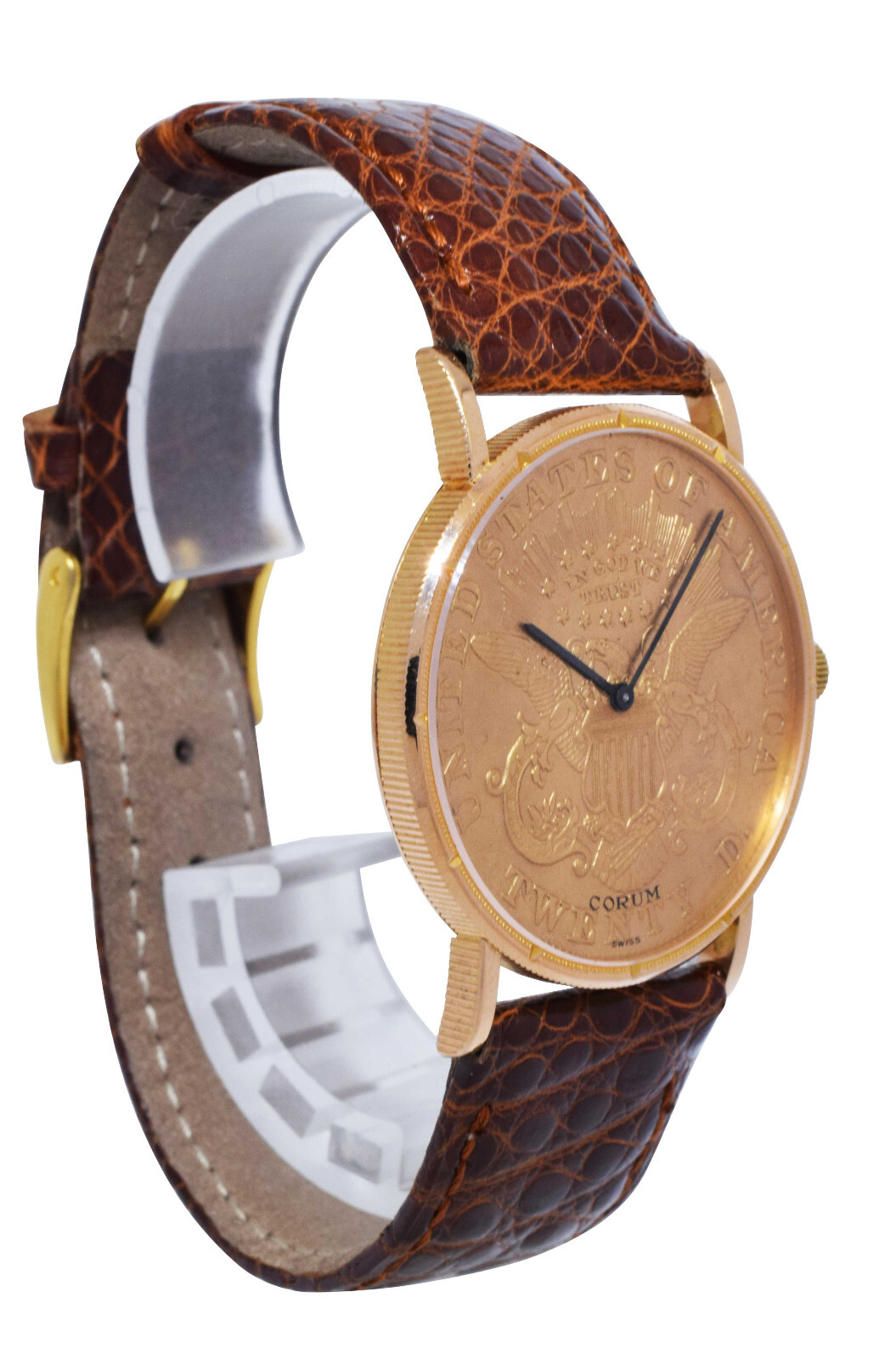 CORUM $20 US Coin Double Eagle 22k Yellow Gold Mens 34.5mm Manual Watch 1896