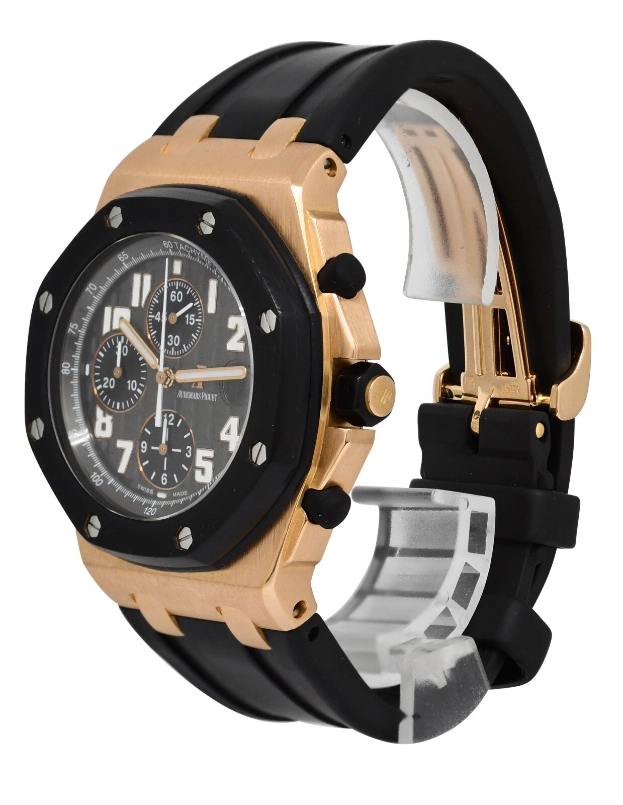 Audemars Piguet Royal Oak Offshore 42 Chrono  Rose Gold RubberClad Watch 25940OK