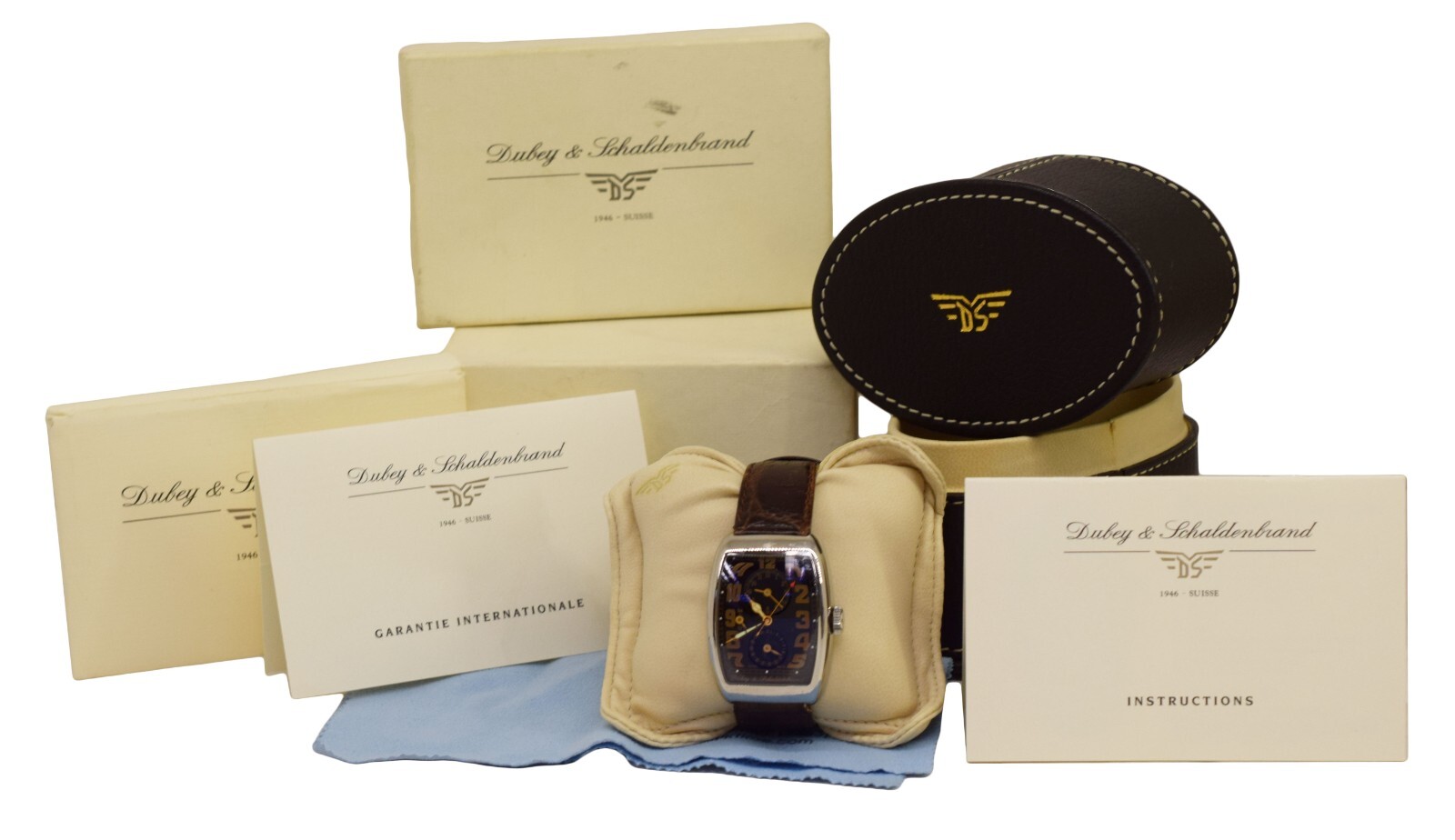 Dubey & Schaldenbrand Aerodyn Duo Steel Automatic Mens Watch Box/Papers