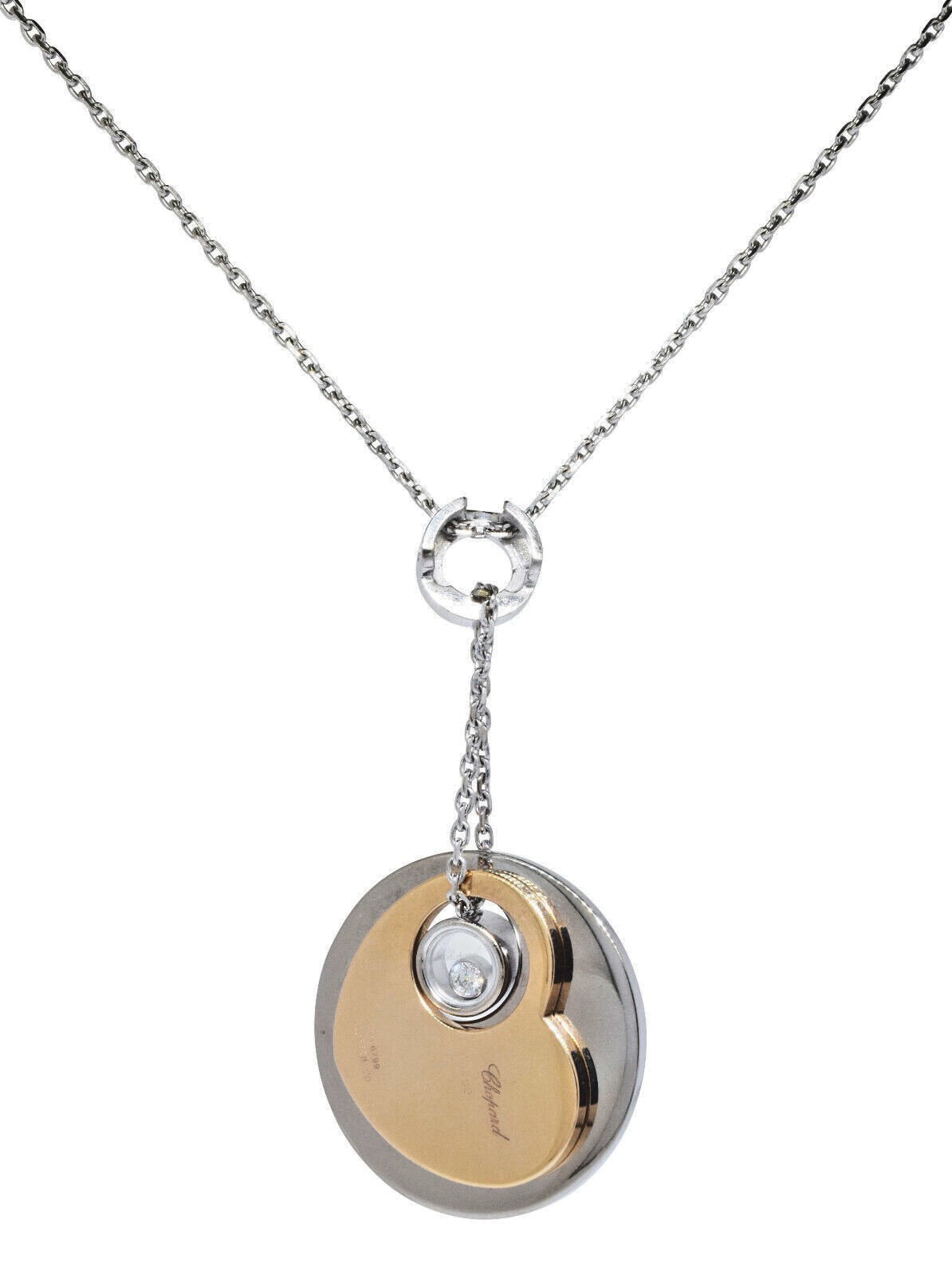 Chopard Happy Diamond Love Pendant 18k White Gold & Rose Gold w/Box 79/6558-20